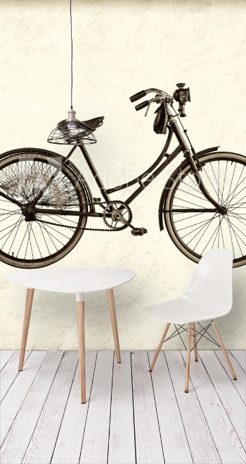 Bild på Retro styled image of a vintage lady bicycle